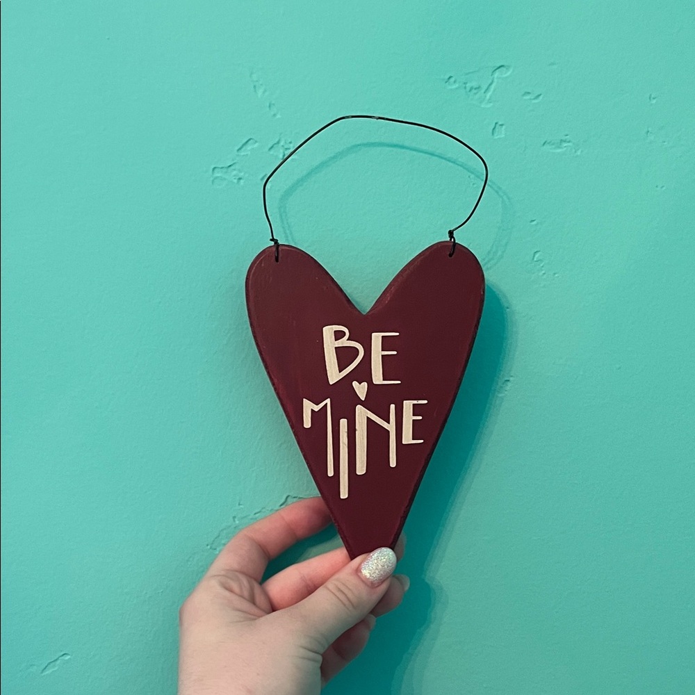 "Be Mine" Heart-Shaped Wall Decor